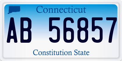 CT license plate AB56857