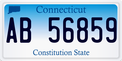 CT license plate AB56859