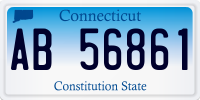 CT license plate AB56861