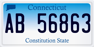 CT license plate AB56863