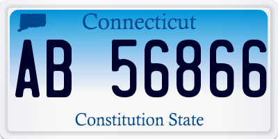 CT license plate AB56866