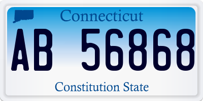 CT license plate AB56868