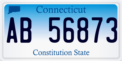 CT license plate AB56873