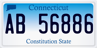 CT license plate AB56886