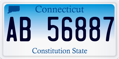 CT license plate AB56887