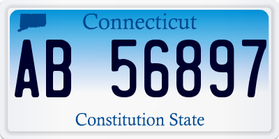 CT license plate AB56897