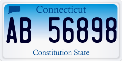 CT license plate AB56898