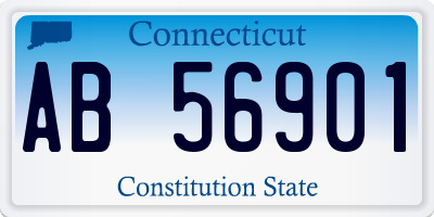 CT license plate AB56901