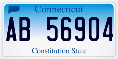 CT license plate AB56904