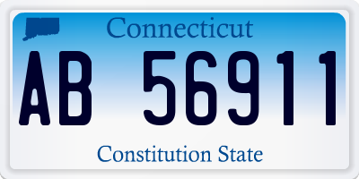 CT license plate AB56911
