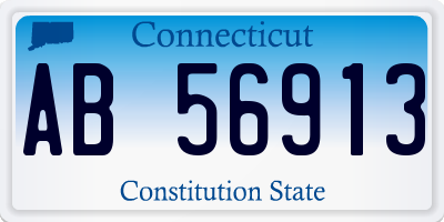 CT license plate AB56913