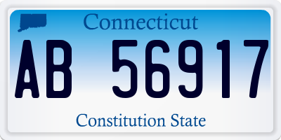 CT license plate AB56917