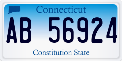 CT license plate AB56924