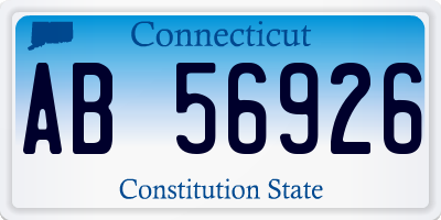 CT license plate AB56926