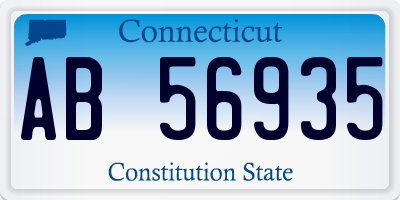 CT license plate AB56935
