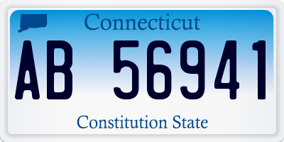 CT license plate AB56941