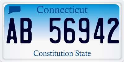 CT license plate AB56942