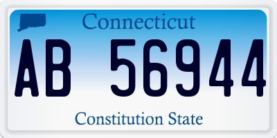 CT license plate AB56944