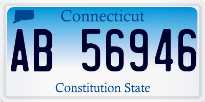 CT license plate AB56946