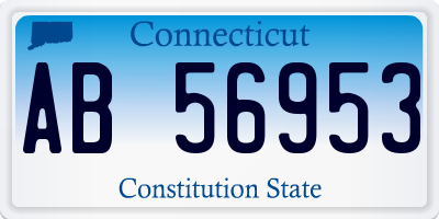 CT license plate AB56953