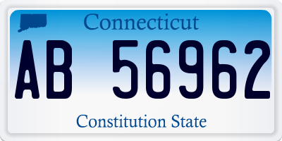 CT license plate AB56962