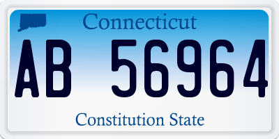 CT license plate AB56964