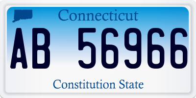 CT license plate AB56966