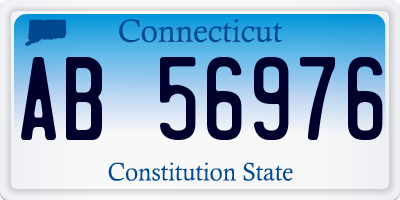 CT license plate AB56976