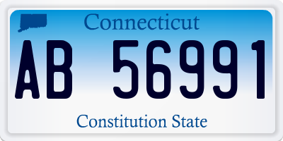 CT license plate AB56991