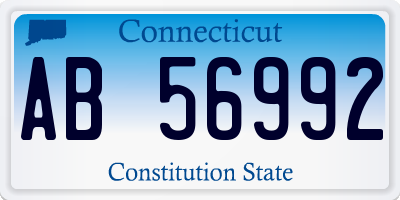 CT license plate AB56992