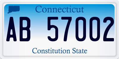 CT license plate AB57002