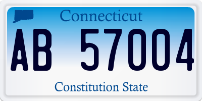 CT license plate AB57004