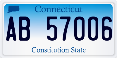 CT license plate AB57006