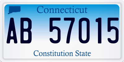 CT license plate AB57015