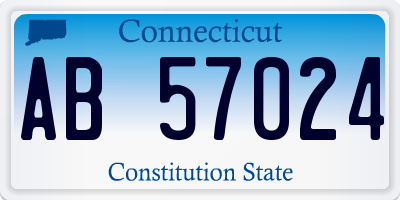 CT license plate AB57024