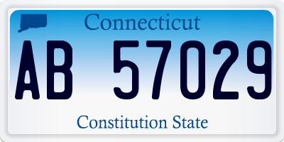 CT license plate AB57029