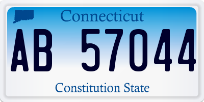 CT license plate AB57044