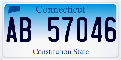 CT license plate AB57046