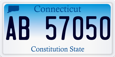 CT license plate AB57050