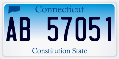 CT license plate AB57051