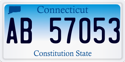CT license plate AB57053