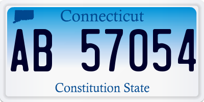 CT license plate AB57054