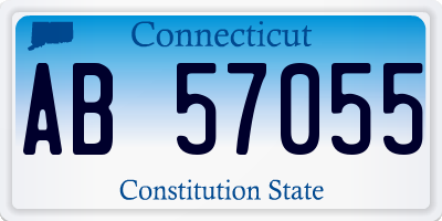 CT license plate AB57055