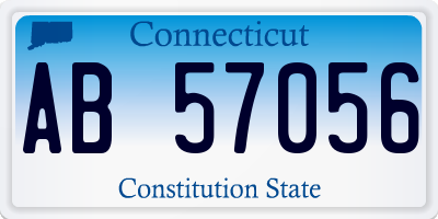 CT license plate AB57056