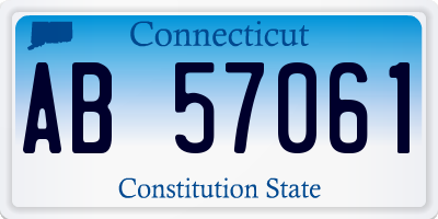 CT license plate AB57061