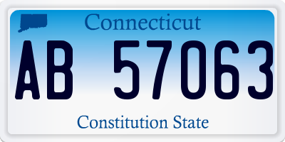 CT license plate AB57063