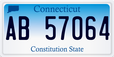 CT license plate AB57064