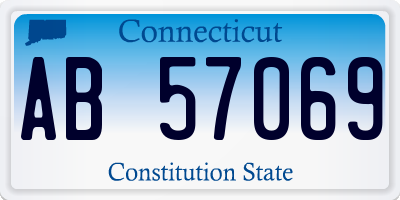 CT license plate AB57069