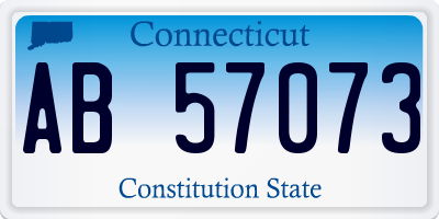 CT license plate AB57073