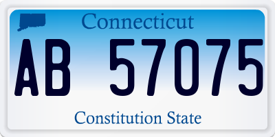 CT license plate AB57075